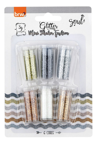 Glitter Brillos Mini Blíster X6 Colores Shaker Fashion Brw Color Gll0701