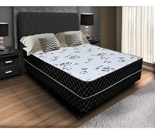 Cama Box Casal Ortopédica Conjugada 49x138x188 Tampo Branco