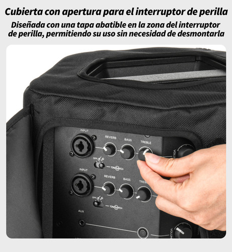 Funda Protectora Antipolvo De Malla Para Bocina Bose S1 Pro / S1 Pro+ | Malla Acústica (sin Afectar Sonido) | Impermeable | Antipolvo | Con Asa | Acceso Lateral