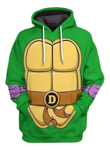 Sudadera Con Capucha Turtle Ninja 3d Con Estampado Completo