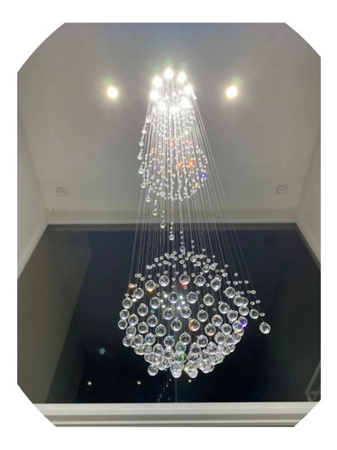 Lustre Cristal 3 Globos De 2,30 Até 3 Metros Frete Grátis