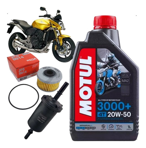 Oleo 20w50 Motul + Filtro Óleo Combustível Fazer 150 Factor