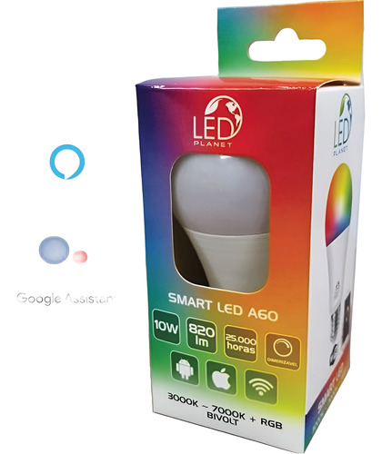Lâmpada Led Smart Multicores A60 10w Led Planet