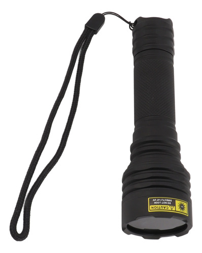 Linterna Uv De 365 Nm Led De Detección Portátil Negra Óptica