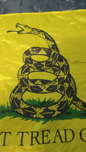 Bandera Don't Tread On Me. Javier Gerardo Milei Argentina