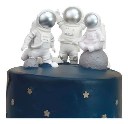 Deco Art /cake Topper Cumpleaños Infantil/astronautas/ 5 Set