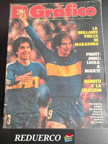 El Gráfico 3180 Maradona Menotti Pelé Piquet Jones 16/9/1980