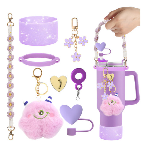 Accesorios Para Vaso Stanley Violeta Ponpon