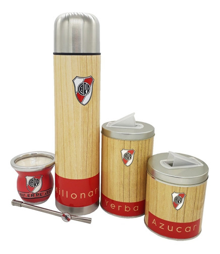 Set Matero Simil Madera Bambu River Plate