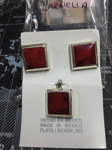 Aretes Y Dije Plata Joyeria Fina Mexicana Asch