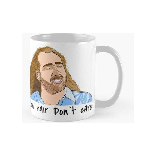 Taza Nic Cage Con Aire Pelo Calidad Premium