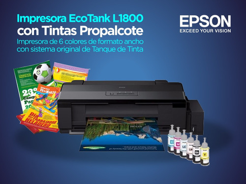 Impresora Tabloide Epson L1800 6 Colores Tintas Propalcote