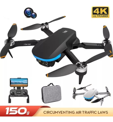 Drone Lsrc S6s Mini Com 2 Bat 2 Câmeras Gps 5g (brushless) Cor Laranja