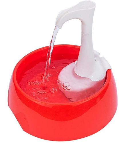 Bebedouro Fonte Para Cães E Gatos 1,2l Usb Bivolt Vermelho