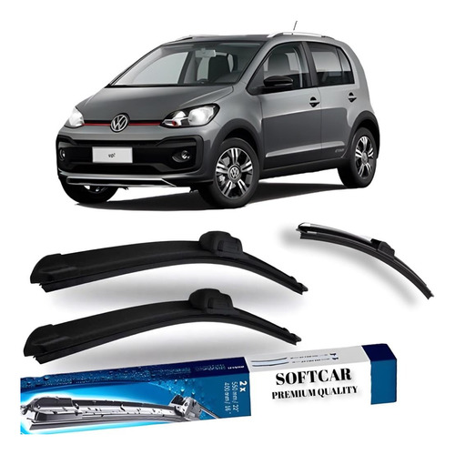 3 Palheta Limpador Parabrisa Volkswagen Up 2014 A 2017 