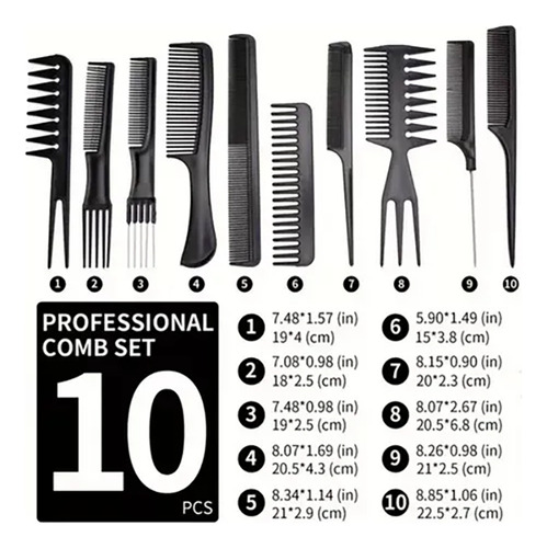 Juego De 13 Piezas De Herramientas De Peluquería Accesorios