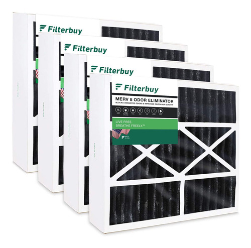 Filterbuy Filtro De Aire Merv 8 De 20 X 25 X 6 Pulgadas, Paq