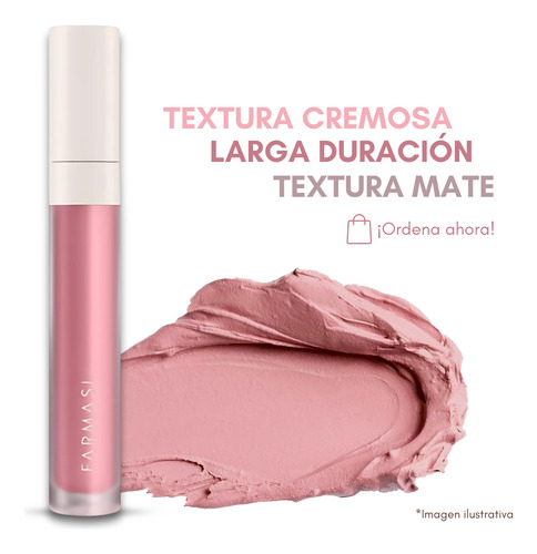 Labial Líquido Mate Farmasi - Larga Duración Y Color Intenso 15 Baby Doll
