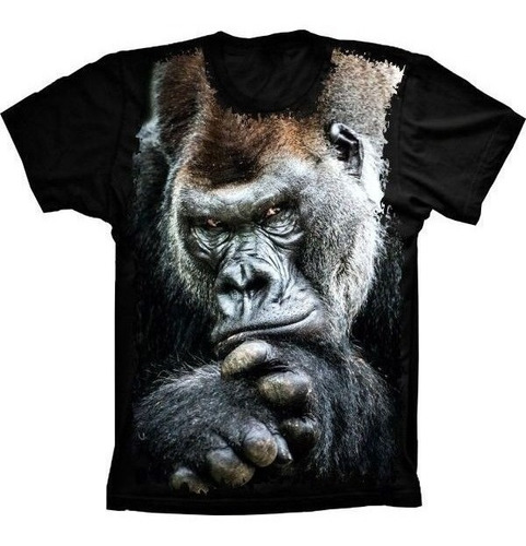 Camiseta Estilosa 3d Fullprint  Gorila