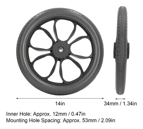 Rueda De Silla De Ruedas Manual De 14 Pulgadas Para Silla De