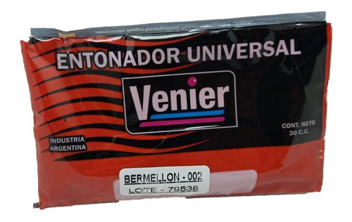 Entonador Universal Para Pintura - Bermellón 30cc Venier