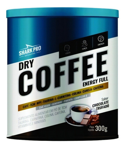 Dry Coffee Energy Full Chocolate Trufado 300g - Shark Pro