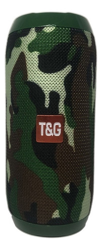 Parlante T&G Audio TG-117 portátil con bluetooth waterproof  army green