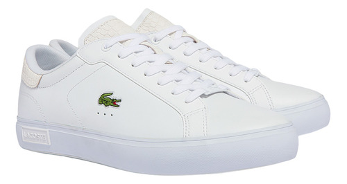 Tenis Lacoste De Piel Texturizada Powercourt Hombre