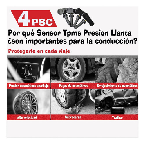 4 Sensor Presion Llanta Tpms For Jeep Cherokee 2013-2015