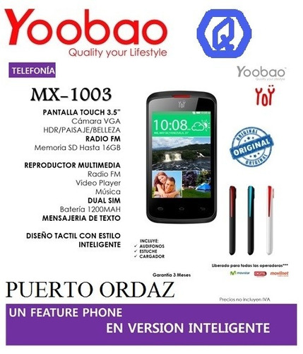 Celular Mx-1003 Para Yoobao Ideal Como 2do Telefono
