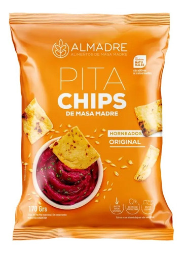 Snack Pita Chips Sabor Original Almadre - 170 Grs