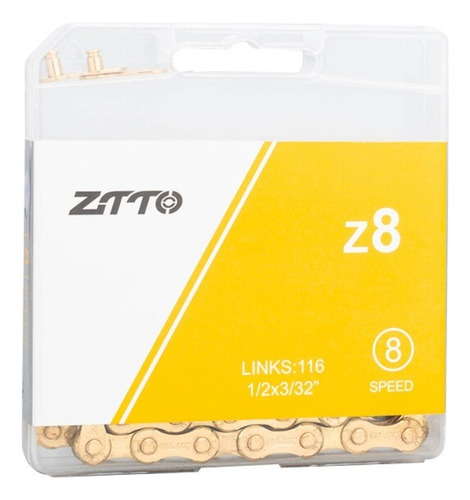 Cadena Ztto Z 8v. S - Gold  (dorado) . 116 Eslabones