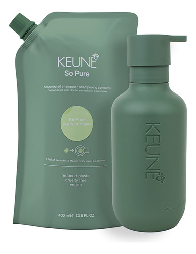 Kit Keune So Pure Clarify Shampoo Refil E Dispenser Frasco