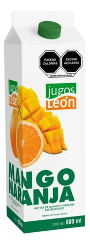 13 Pzas Néctar León De Mango Y Naranja Pasteurizado 900 Ml
