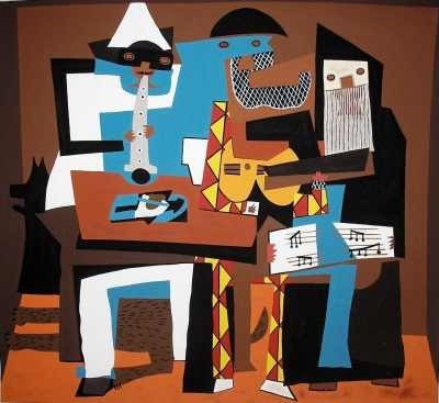 Pablo Picasso - Los Tres Músicos - Lámina 45x30 Cm.