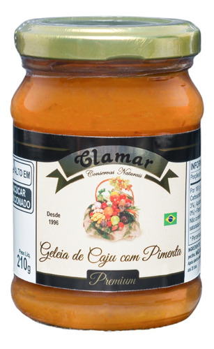 Geleia De Caju Com Pimenta Clamar Com 210g 100% Natural