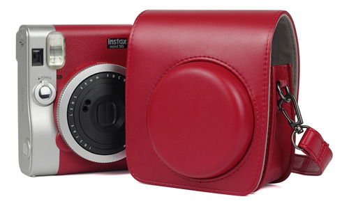 Bolsa De Cámara Pu De Color Sólido Para Fujifilm Instax Mini