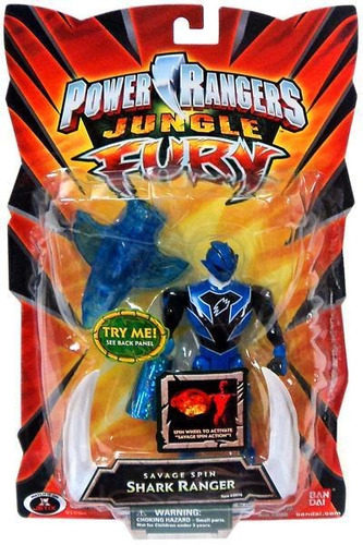 Power Rangers Jungle Fury Salvaje Spin Tiburón Ranger