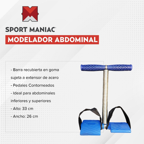 Imagen 2 de 3 de Banda Extensor De Acero Modelador Abdominal Sport Maniac