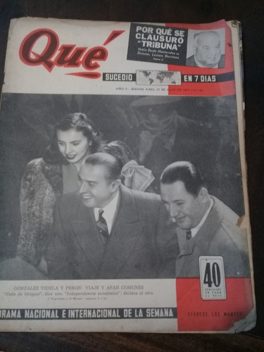 Antigua Revista **que**nº 50, 15 De Julio De 1947
