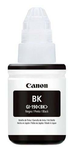 Canon Botella De Tinta Gi-190bk Pixma G4100, G3100, G2100