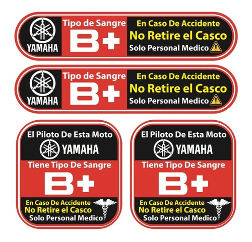 Sticker Reflejante T/ Sanguineo Casco Compatible Con Yamaha