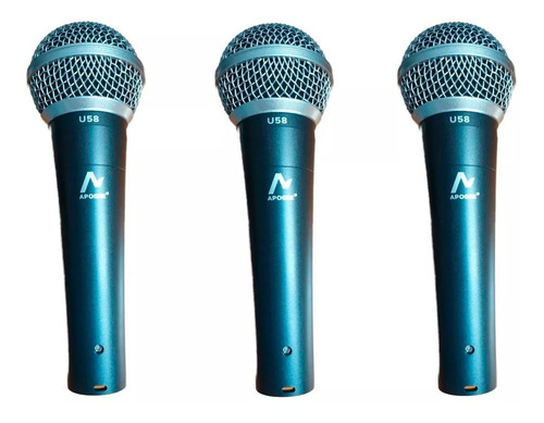 Kit De 3 Microfono De Mano Super Cardioide Apogee U58   
