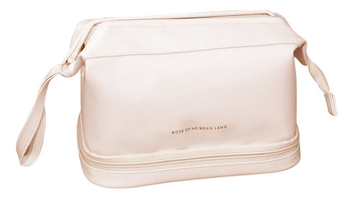 A Bolsa De Maquillaje De Doble Capa For Mujer Con