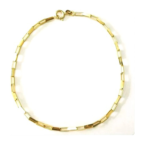 Pulseira Masculina Ouro 18k 750 Cadeado Maciça Certificado