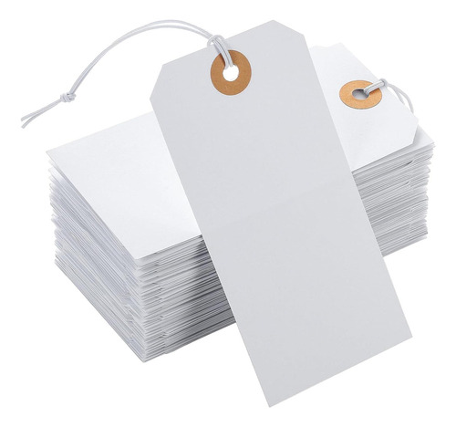 100 Etiquetas De Regalo Con Cuerda, Etiquetas De 7x3,5 Cm