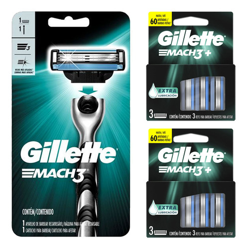 Combo Gillette Match3 Maquina + Cartuchos Para Afeitar