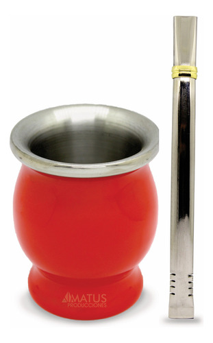 King Elvis Mate Térmico De Acero Inoxidable Color A Elección Color Rojo