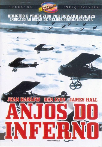 Anjos Do Inferno - Dvd - Ben Lyon - James Hall - Jean Harlow