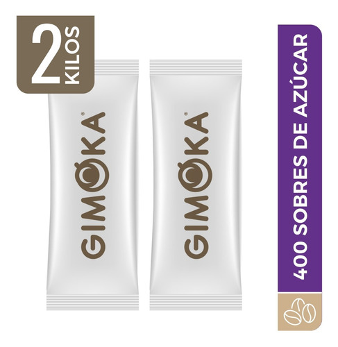400 Sobres Sticks Azúcar Gimoka - Caja De 2 Kilos - Sin Tacc